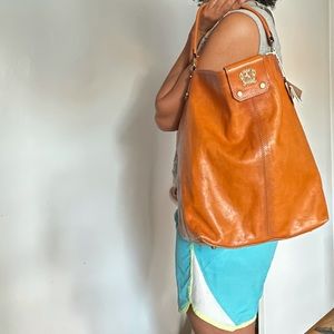 Pratesi Firenze Leather Hobo Made in Italy